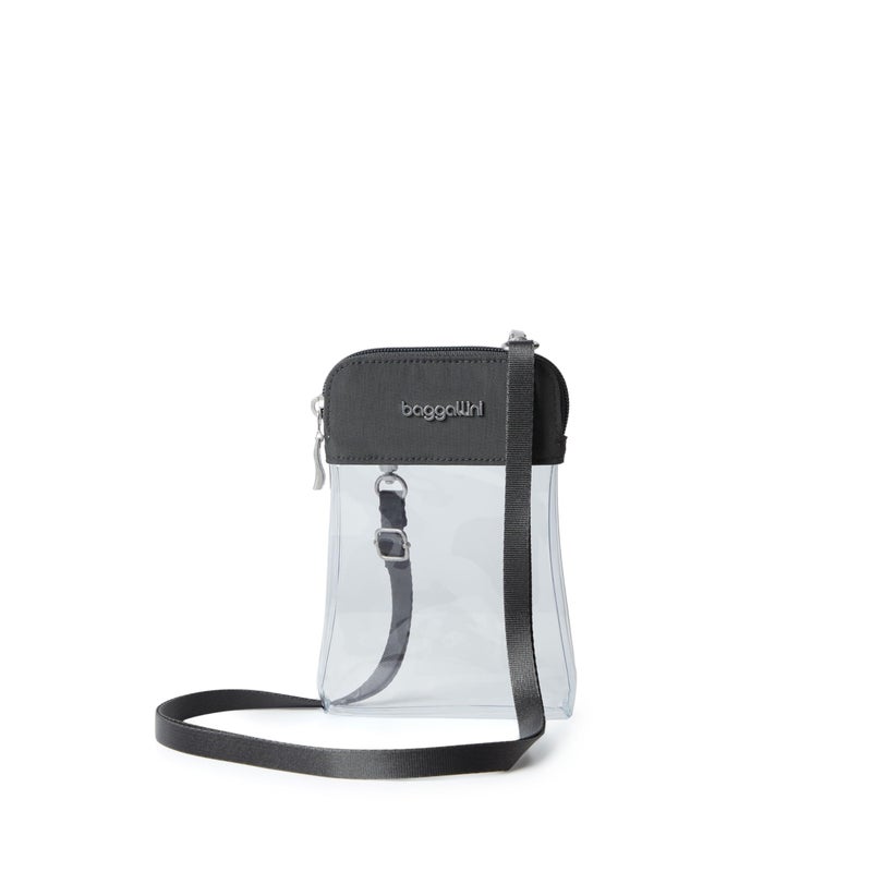 Baggallini womens Stadium Clear Bryant Crossbody, charcoal, One Size - Image 1